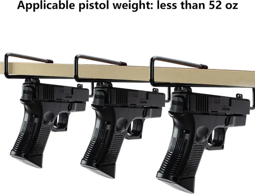 Vista 3 de Adoreal Estante para pistolas, estante seguro para pistola o apilamiento en armario de pistola con estantes plegables para armas de montaje