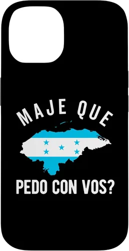 Vista 4 de Funda para iPhone 16 Bandera de Honduras Catracho Camiseta hondureña Maje Que Pedo?