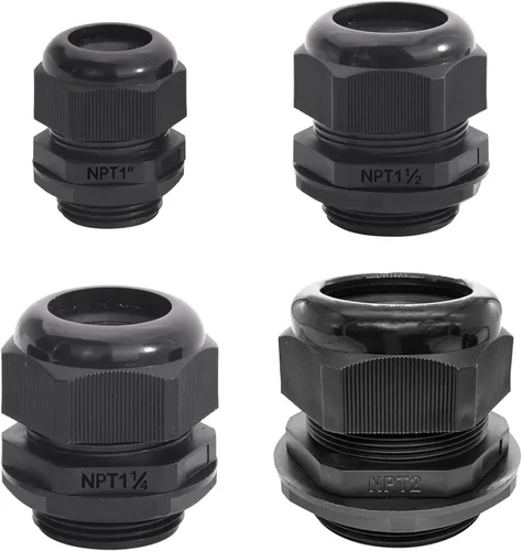Vista 13 de Prensaestopas PENGLIN - Conector de cable de nailon NPT de 1-1/2 pulgadas, conector de cable de alivio de tensión, tuerca de bloqueo ajustable