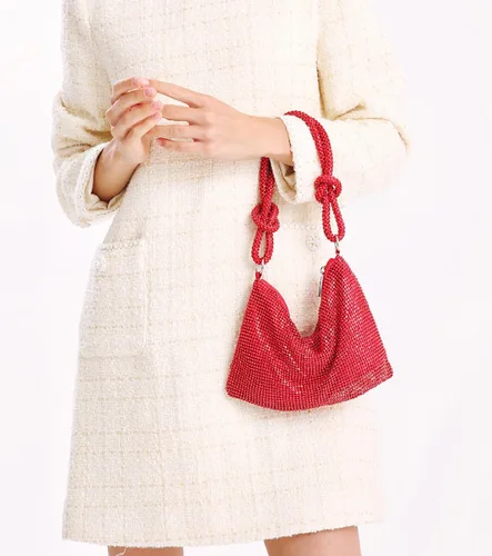 Vista 5 de Covelin Bolso de mano de diamante brillante de moda para mujer