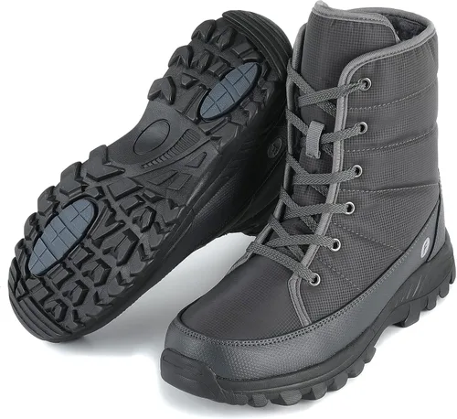 Vista 7 de Botas de nieve de invierno cálidas e impermeables para hombre y botas antideslizantes para senderismo cálidas e impermeables