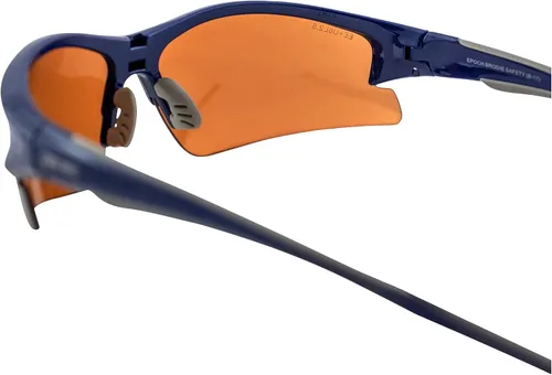 Vista 5 de Epoch Eyewear Brodie Golf - Gafas de sol deportivas con montura azulgris con lente ámbar
