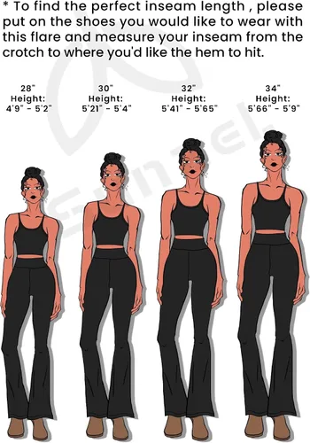 Vista 3 de Sunzel Leggings acampanados para mujer con bolsillos, pantalones de yoga cruzados con control de abdomen, cintura alta y pierna ancha