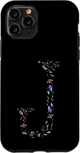 Vista 29 de Letter J Floral Monogram Vintage Initial Personalized Gift Case for iPhone 17
