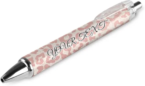 Vista 14 de Bolígrafos personalizados con estampado de leopardo negro y azul con punta de lápiz capacitivo, bolígrafos grabados personalizados con nombre