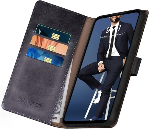 Vista 4 de SUANPOT Funda tipo cartera para Google Pixel 7A (Non Pixel 7/7Pro) 【Bloqueo RFID】 Soporte para tarjeta de crédito, libro de folio con tapa Funda