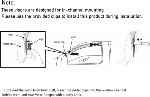 Vista 5 de Lightronic Visera de ventana de ventilación automática extra duradera en canal, compatible con Chevrolet Silverado 2014-2018 y GMC Sierra 1500