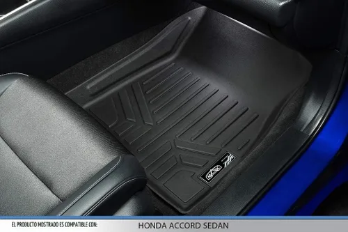 Vista 3 de SMARTLINER - Juego de tapetes de piso de ajuste personalizado de 2 filas compatibles con Honda Accord 2018-2022