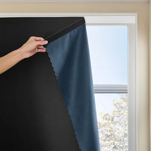 Vista 25 de JILRON Cortina adhesiva 100% opaca, sin taladro, fácil de instalar para persianas de dormitorio, bloqueo de luz