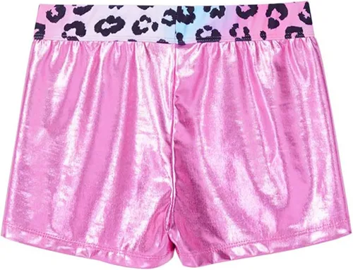 Vista 4 de Moggemol Pantalones cortos de gimnasia para niños y niñas pantalones cortos de gimnasia y baile con teñido anudado pantalones cortos deportivos