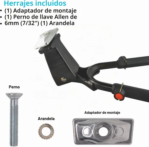 Vista 5 de Lumintrail Pie doble para bicicleta, con soporte central, de aleación de aluminio, para bicicletas de 24 a 28 pulgadas. Soporte de doble pierna