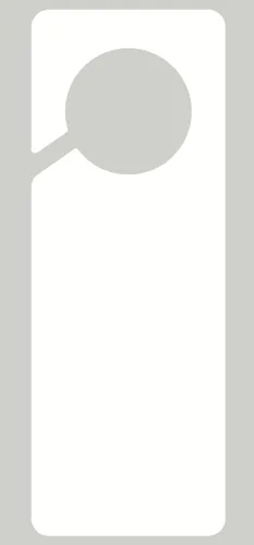 Vista 2 de 9.5 x 3.5 pulgadas, 10 etiquetas de plástico para colgar puertas en blanco