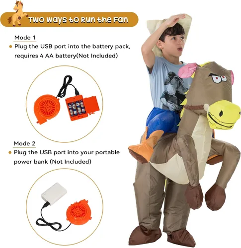 Vista 10 de TOLOCO Disfraz inflable de dinosaurio - Disfraz inflable de Halloween