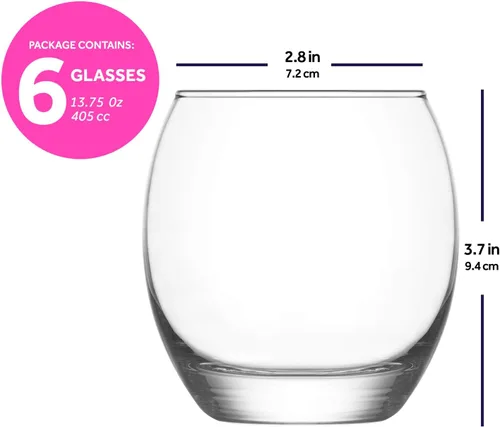 Vista 8 de LAV Juego de 12 vasos de vidrio transparente y vasos altos, juego completo de cristalería para beber