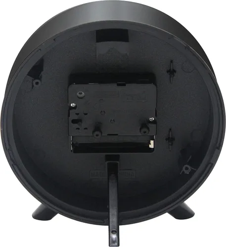 Vista 3 de Infinity Instruments - Reloj despertador de plástico de 5.75 pulgadas con movimiento de cuarzo para mantener la hora precisa, color negro Movement
