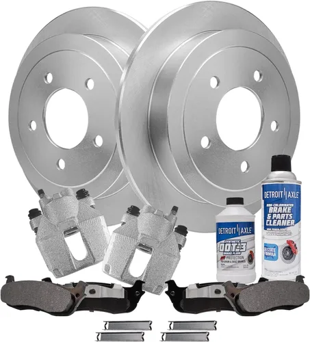 Vista 110 de Detroit Axle - 4 rotores de freno para Ford 1994-2004 Mustang, rotores de freno de disco delanteros y traseros 1995 1996 1997 1998 1999 2000 2001