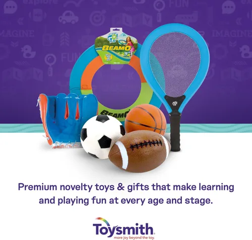 Vista 10 de Toysmith ¡Sal a Jugar! Juego de pelotas profesionales (paquete de 3) – Pequeñas pelotas deportivas para niños de 3 años en adelante – Incluye pelota