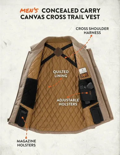 Vista 6 de Legendary Whitetails Chaleco cruzado de lona para hombre
