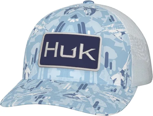 Vista 43 de HUK - Gorra de camionero de malla para hombre con cierre a presión Gorra de pesca antirreflectante