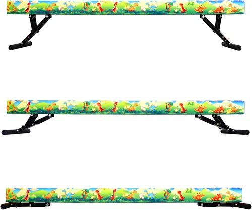 Vista 30 de FC Funcheer - Viga de equilibrio ajustable para niños - Viga de gimnasia de 8 pies - Viga de piso alto y bajo para todos los niveles de gimnasia