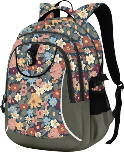 Vista 25 de Mochila escolar estilo Rickyh, mochila de viaje para hombres y mujeres, mochila ligera con compartimento para portátil, Tamaño único