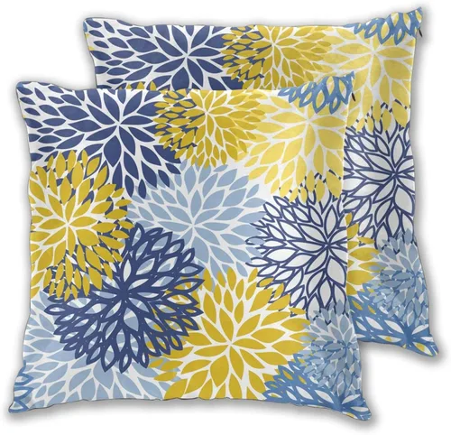 Vista 20 de Juego de 2 fundas de almohada de primavera y verano, diseño de libélula y flor, fundas para sofá, oficina, dormitorio, decoración del hogar, 16 x 16