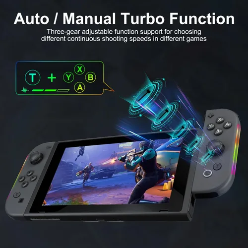 Vista 2 de JYELUK Replacement for Nintendo Switch Controller,Compatible with Switch Controllers With RGB LEDSupport Double VibrationWake-upScreenshot