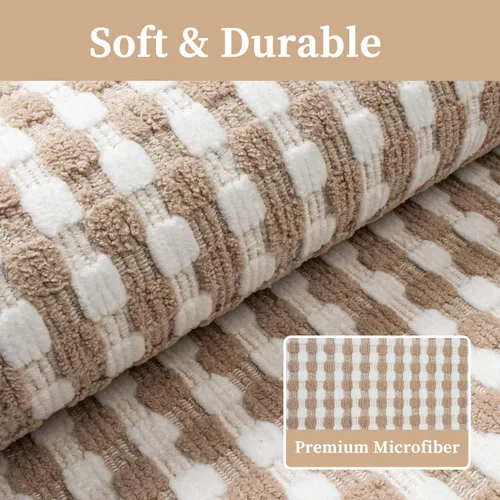 Vista 6 de Tapetes de baño antideslizantes delgados para debajo de la puerta, tapetes de baño de secado rápido absorbentes con respaldo de goma trenzado
