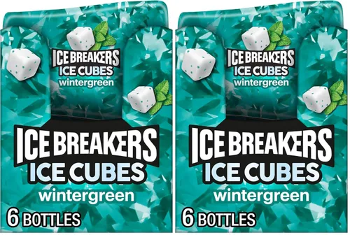 Vista 9 de ICE BREAKERS Ice Cubes - Goma de mascar sabor Wintergreen sin azúcar, 91.7 g (6 envases, 40 piezas)