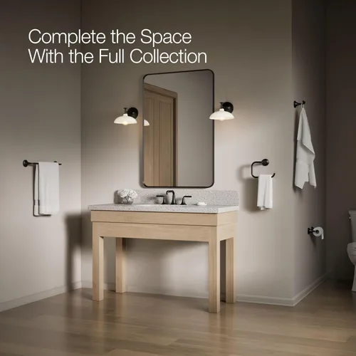 Vista 6 de Kohler 27425-BL Tone™ Toallero de 18 pulgadas, negro mate