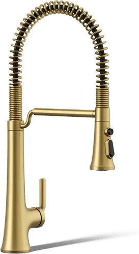 Vista 25 de KOHLER 23767-BL Grifo de tono de barra de cocina de un solo mango, grifo de fregadero de preparación, grifo de barra húmeda, grifo para fregadero