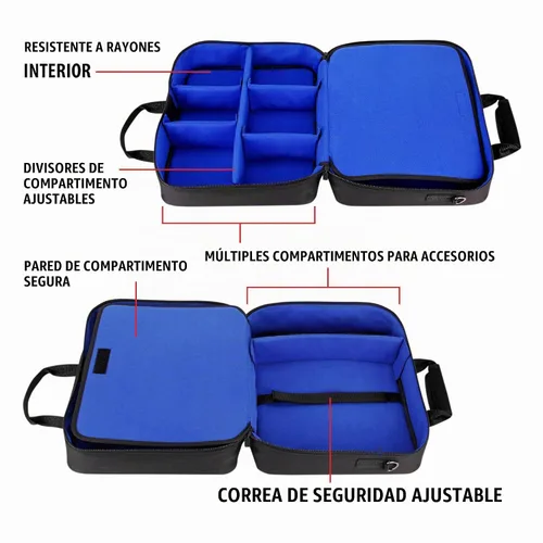 Vista 6 de Bolsa de viaje grande para estilista de USA Gear - Estuche para salón de cabello - Interior personalizable con divisores ajustables - Se adapta a