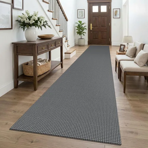 Vista 271 de KOZYFLY - Tapete para puerta de interior, lavable, pequeña, antideslizante, con respaldo de goma, felpudo de algodón para el hogar, color negro
