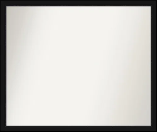 Vista 117 de Amanti Art Espejo de baño negro para sobre fregadero, 22 x 22 pulgadas, espejo de tocador cuadrado estrecho negro Avon, marco de madera casual