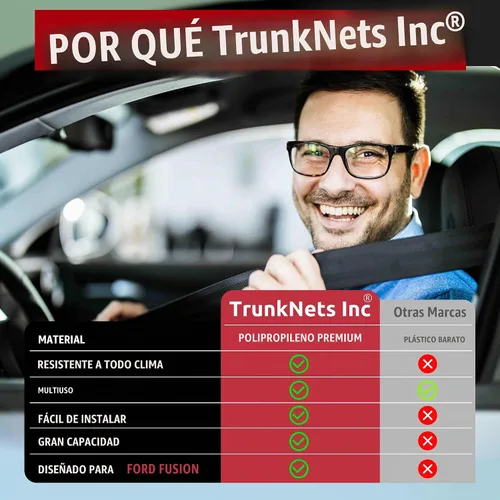 Vista 5 de Red de carga de malla para maletero estilo sobre para Ford Fusion 2017 - 2020 - Accesorios de automóvil - Organizadores de maletero y almacenamiento