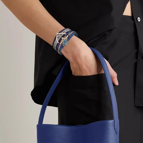 Vista 2 de Long tiantian Pulseras para mujer, pulseras bohemias modernas con corazón, joyería con cierre de puño, multicapa, pulseras de cuero para mujer