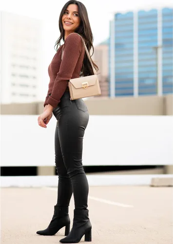 Vista 2 de EVVE Bolso bandolera pequeño para mujer, cartera para teléfono celular con múltiples ranuras para tarjetas