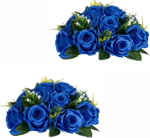 Vista 28 de Centros de mesa de flores para mesas de boda: decoraciones de mesa de Halloween, bolas de flores negras, centros de mesa para compromiso, ceremonia