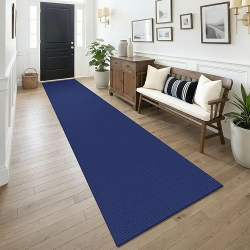 Vista 168 de KOZYFLY - Tapete para puerta de interior, lavable, pequeña, antideslizante, con respaldo de goma, felpudo de algodón para el hogar, color negro