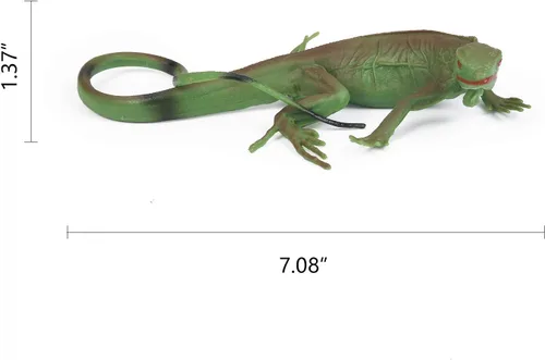 Vista 3 de UANDME 8 figuras de animales de lagarto realistas de reptiles, accesorios de broma de camaleón, juguete aterrador, criaturas salvajes de la vida