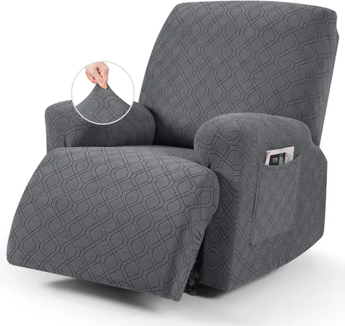 Vista 18 de VANSOFY Funda para silla reclinable, 3 piezas elásticas para silla reclinable, funda suave para silla reclinable, protector de muebles para perros