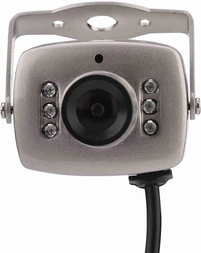 Vista 7 de Mini cámara CCTV analógica con cable, cámara de vigilancia de audio y video, mini cámara de seguridad CCTV CMOS con cable de 6 LED con cable