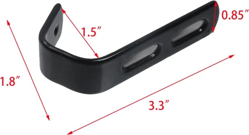Vista 2 de Coshar 4 ganchos en J de acero inoxidable negros de 1-1/4 pulgadas, con revestimiento de PVC, soportes de metal para almacenamiento de garaje