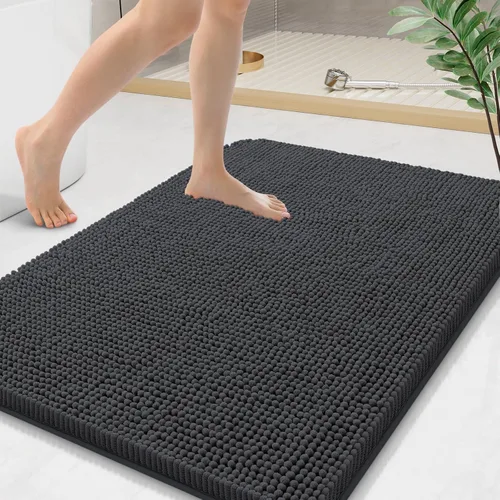 Vista 161 de Arotive Alfombras de baño de felpilla extrasuaves y absorbentes, de 24 x 16 pulgadas, lavables a máquina, parte trasera de goma antideslizante