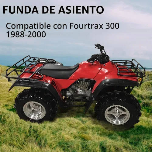 Vista 9 de PIT66 Funda para Asiento Negra Compatible con Honda Fourtrax 300 1988-2000 Funda para Asiento