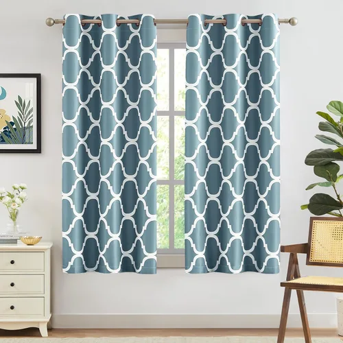 Vista 71 de Melodieux - Cortinas de bolsillo de moda marroquí para cocina, cafetería o baño, pequeñas ventanas