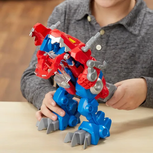 Vista 4 de Transformers Rescue Bots Knight Watch Optimus Prime, Playskool Heroes figura de acción de juguete (exclusivo de Amazon)