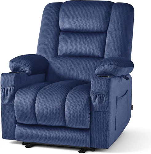 Vista 18 de MCombo Silla reclinable con calor y masaje para sala PR670 (beige)