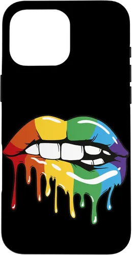 Vista 19 de iPhone 16 LGBT Rainbow Lip Pro Gay Pride Month LGBTQ Case