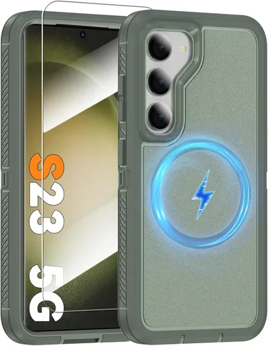 Vista 9 de Funda magnética para Samsung Galaxy S24+ Plus compatible con carga Magsafe [protector de pantalla de vidrio]